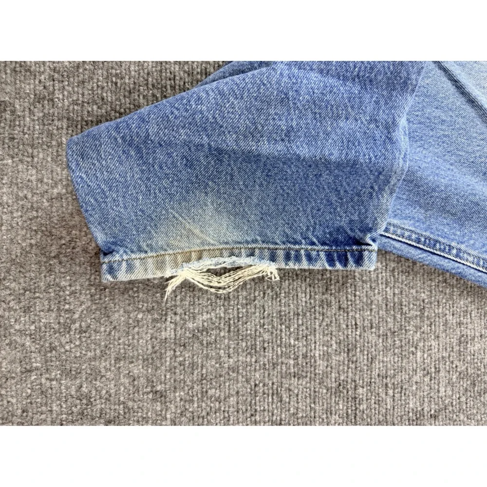 Carhartt Mens Relaxed Fit Denim Jeans Light Wash Blue 42x30 B17 DST Distressed‎